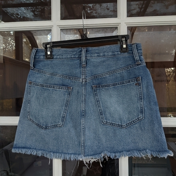 MADEWELL Rigid A-Line Denim Mini Skirt Size Small 26 - Picture 3 of 5